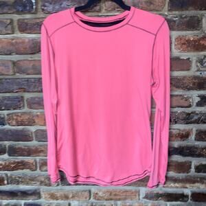 Cuddl Duds "Cherry Red' Long Sleeve Jersey Knit Shirt Women's Size Large